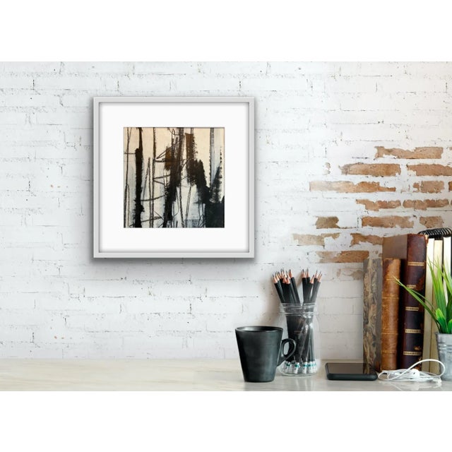 2020s Original Contemporary Mid Century Modern Style "Abstract #2" Painting on Paper by Stephanie Cate For Sale - Image 5 of 5