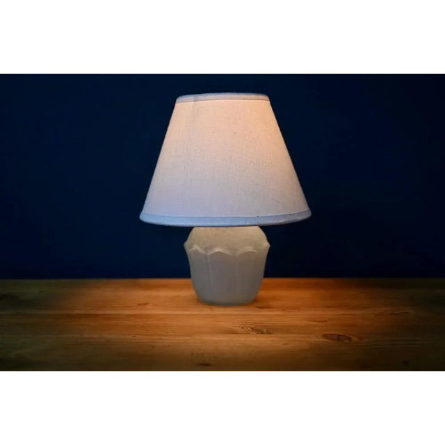 Boho Chic Art Deco Lamp in Molded Pressed Glass, 1930s For Sale - Image 3 of 7