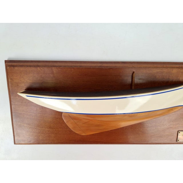 Handcrafted Half-Model of the Le Dourduff-en-Mer Decorative Boat Half Hull Plaque, 1990s For Sale - Image 6 of 10