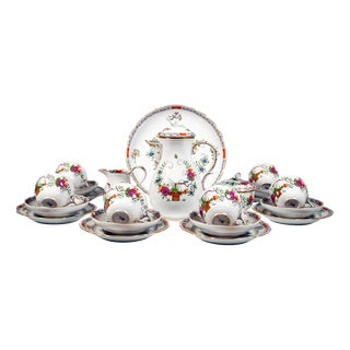 20th Century Coffee Set with Sheaf Pattern from Meissen, Set of 22 For Sale