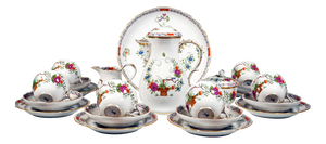 20th Century Coffee Set with Sheaf Pattern from Meissen, Set of 22