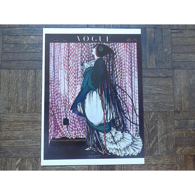 This is one of several vintage poster lithographs (offset) depicting fashionable women advertising Vogue magazine. All the...