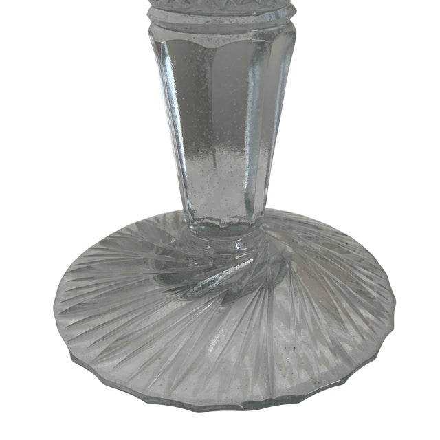 Early 20th-Century Eastern European Hand-Cut Crystal Starburst Pedestal Compote Centerpiece For Sale - Image 10 of 15
