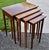 Inlaid Mahogany Nesting Tables Vintage Set of 4 Stacking Tables For Sale - Image 14 of 18