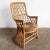Boho Chic Bamboo Rattan Side Chair With Circular Brown Seat Cushion For Sale - Image 10 of 10