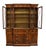 Late 20th Century Saginaw Furniture Flame Mahogany Traditional Duncan Phyfe Style 66" Breakfront Secretary China Cabinet W. Bubble Glass For Sale - Image 5 of 16