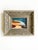 Set of 3 Original Paintings in Blue and Brown With Silver Vintage Frames For Sale - Image 4 of 7