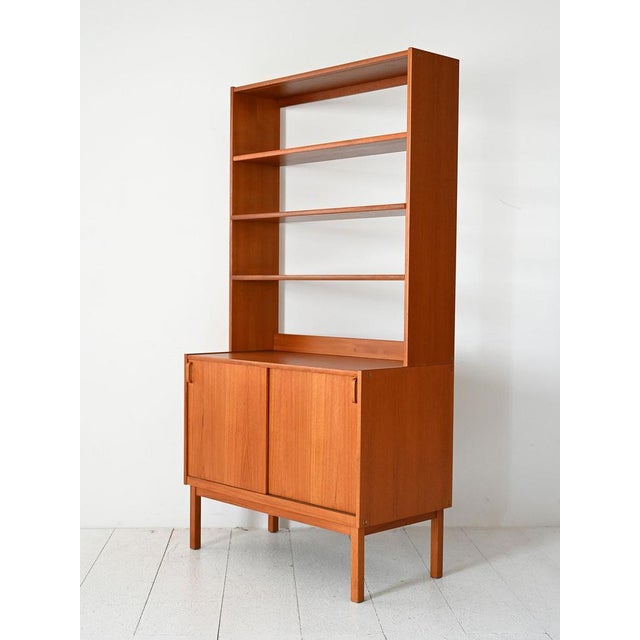 Bodafors Scandinavian Bookcase in Teak by B. Fridhagen for Bodafors, 1960s For Sale - Image 4 of 10
