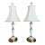 Vintage Lenox Porcelain & Brass Table Lamps - A Pair For Sale