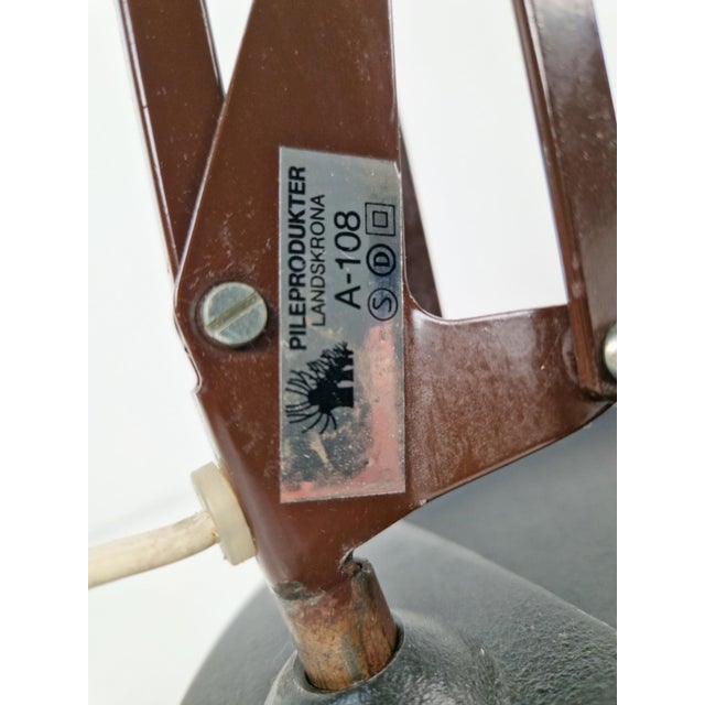 Landskrona Desk Lamp by Pileprodukter Light, 1960s For Sale - Image 9 of 12