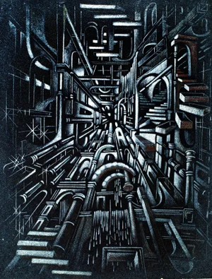 The Fortress - Origina Lithograph 2nd Half of 20th Century Late 20th Century