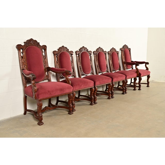 R. J. Horner Style Antique Renaissance Revival Carved Walnut Side Chairs or Dining Chairs | Pair For Sale - Image 13 of 14