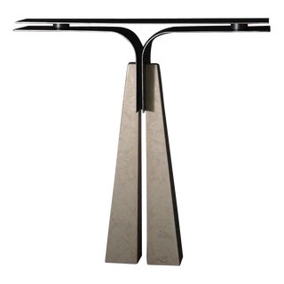 Prisma Console Table in Trani Marble & Curved Iron by D´ARK Atelier For Sale