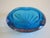 Mid Century Bright Blue Murano Glass Bowl With Starburst Ribbing For Sale - Image 4 of 10
