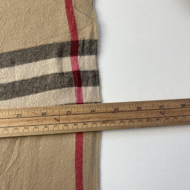 Burberry Brown Plaid 100% Cashmere Scarf For Sale - Image 6 of 8