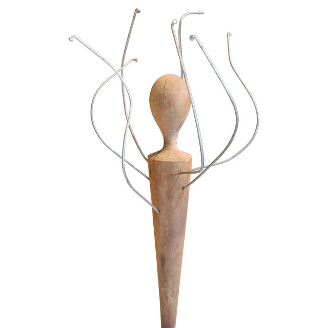 Brown McKay Otto Modern Abstract Mixed Media Steel and Wood Organic Sculpture, 1996 For Sale - Image 8 of 10
