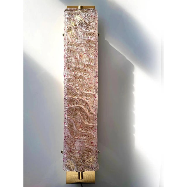 Gold Lot of 4 Luxury Gold Wall Sconces With Ametista “Graniglia” Murano Glass For Sale - Image 8 of 8