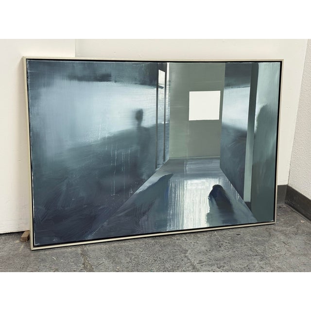 2000 - 2009 Emanuel Bernstone's Radiation Oil on Canvas, Framed For Sale - Image 5 of 12