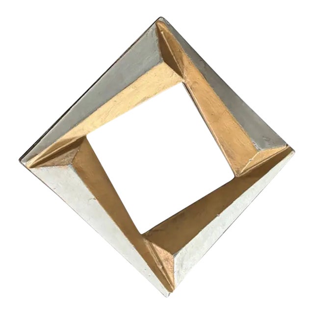 Mid Century Three Dimensional Wood Abstract Mirror For Sale