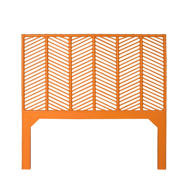 Not Yet Made - Made To Order Liam Platform Bed Double - Orange For Sale - Image 5 of 12