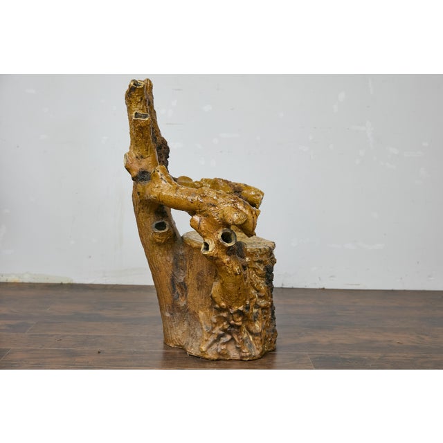 English Terracotta Coral-Inspired Grotto Chair with Patina, Circa 1900 For Sale - Image 12 of 12