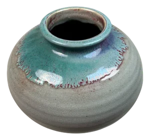 Traditional Agano-Yaki Ikebana Japanese Vase, 1960s