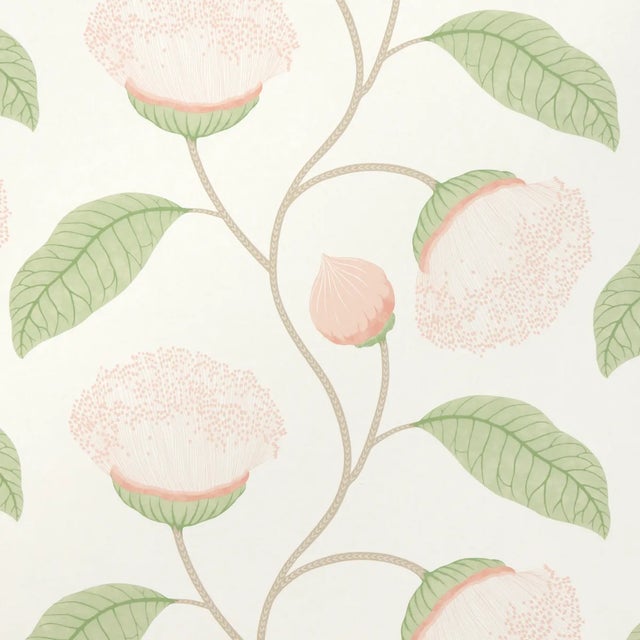 Schumacher Celinda Wallpaper In Blush For Sale