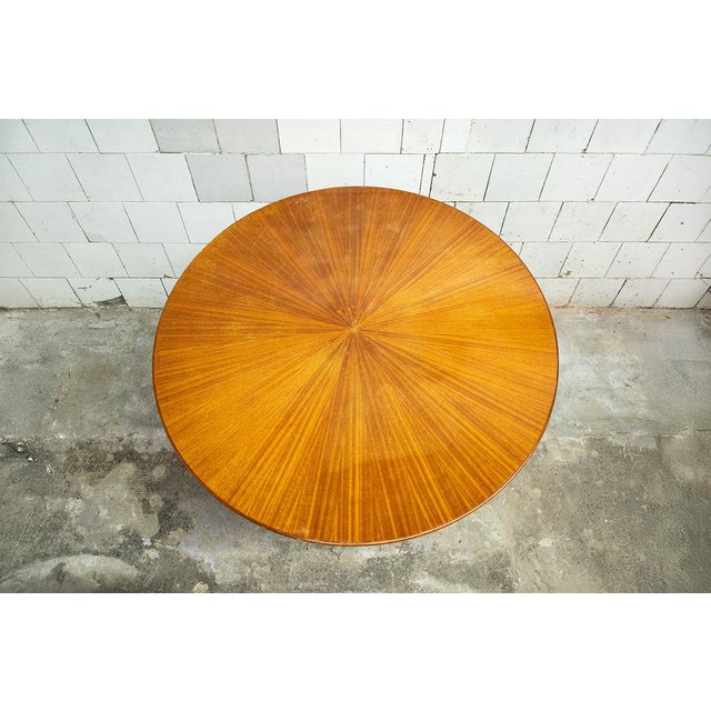 Mid-Century Modern Round Mahogany Table by Paolo Buffa, Italy, 1960s For Sale - Image 3 of 7