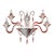 Silver Venetian Imperial Rigadin Murano Glass Wall Sconce in Transparent Glass by Simoeng for Simoeng For Sale - Image 8 of 8