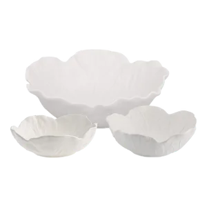 Bordallo Pinheiro Cabbage Nesting Bowls, Beige, Set of 3