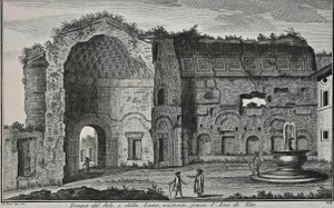After Giuseppe Vasi, Sun and Moon Temple, Etching, 18th Century