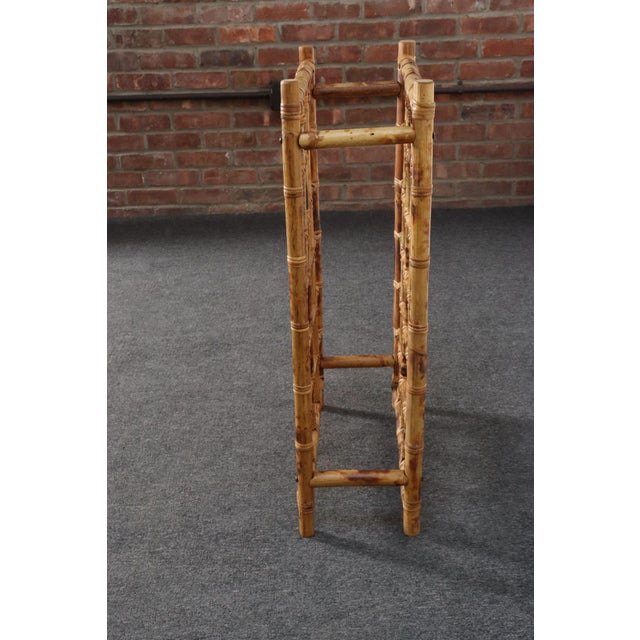Vintage Bamboo and Rattan 24 Bottle Tabletop of Floor Wine Rack / Stand For Sale - Image 4 of 18