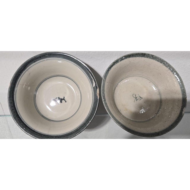 Traditional Antique Vietnamese blue-and-white ceramic bowl (19th century), diameter 14.5 cm For Sale - Image 3 of 11