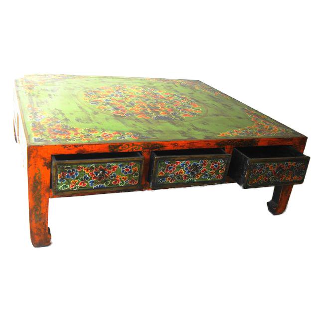 HandPainted Tibetan Coffee Table Chairish
