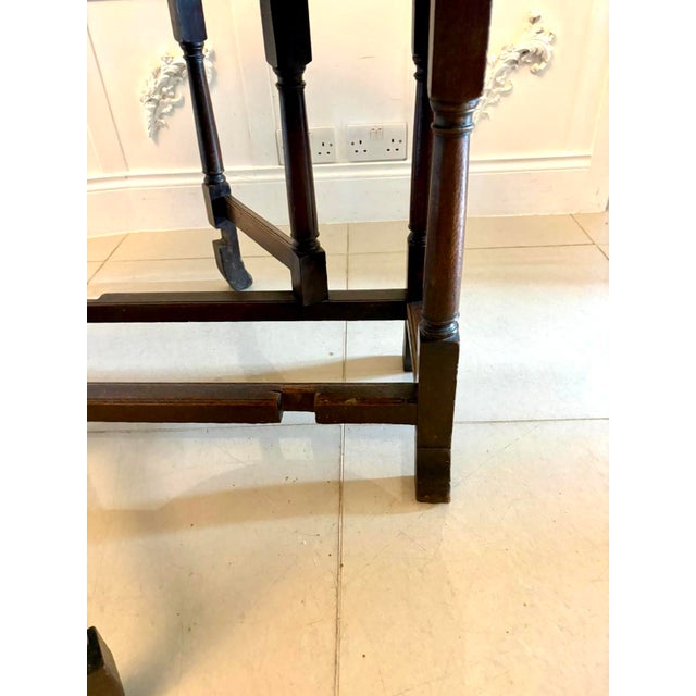 Antique Oak Gateleg Drop Leaf Dining Table, 1680s For Sale - Image 14 of 17