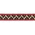 SAMPLE - Schumacher Zigzag Moderne Tape Trim In Red For Sale