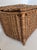 Brown Vintage English Wicker Lidded Storage Basket Side Table For Sale - Image 8 of 8