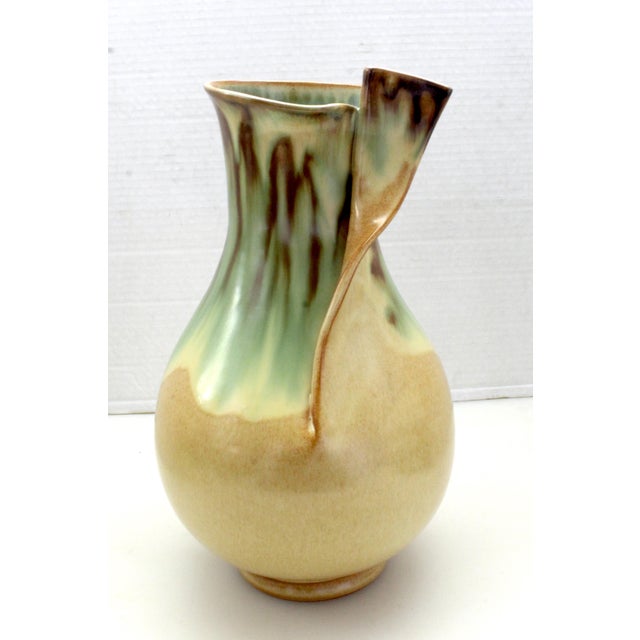 Mid-Century Modern Signed by Marcel Garcia Arroyo MCM Master 11" Ceramic Ribbon Vase For Sale - Image 3 of 15