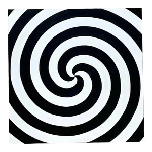 Vintage Op Art Swirl Signed Original Oil Painting