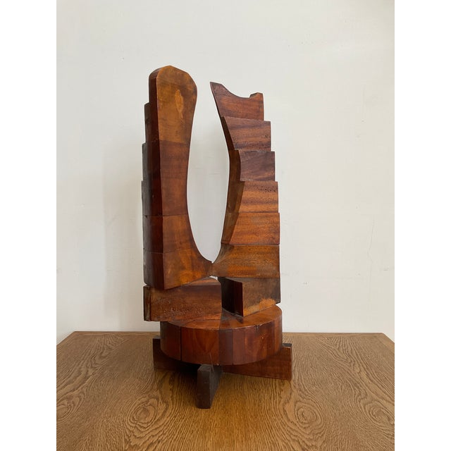 Rustic Antique Primitive Wooden Industrial Mold Found Object Art For Sale - Image 3 of 9