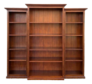 2000s Ballard Designs Tuscan Pine Left, Right, & Center Bookcase Set in Antique Cherry Finish - 3 Pieces