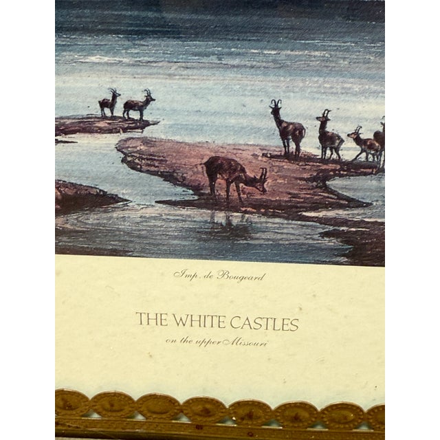 Wood Karl Bodmer Reproduction Etching "The White Castles on the Upper Missouri" Limited Edition, Signed + Sealed For Sale - Image 7 of 11