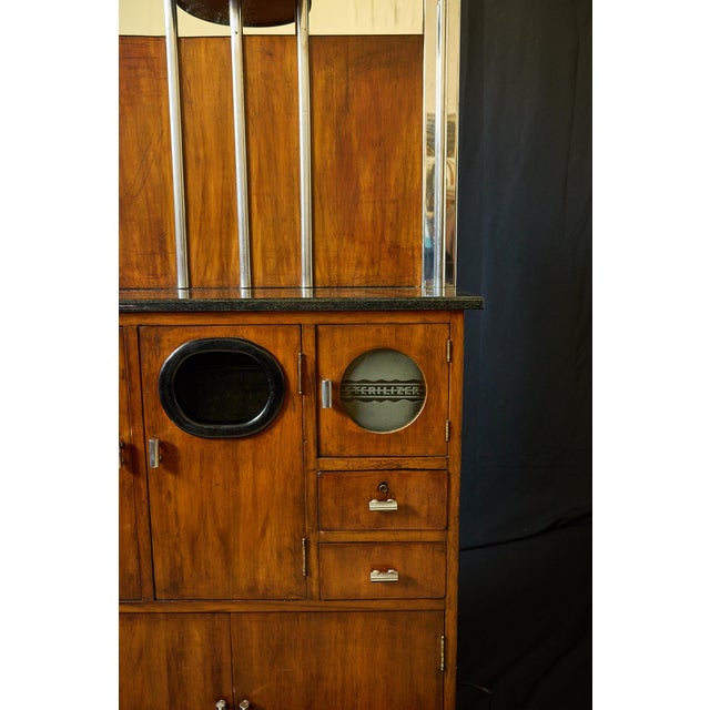 Wood Original Art Deco Barber Station Cabinet, Circa 1930 For Sale - Image 7 of 13
