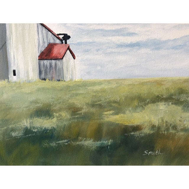 Contemporary "For the Grain" Contemporary Signed Landscape Painting by Nancy Smith For Sale - Image 3 of 5