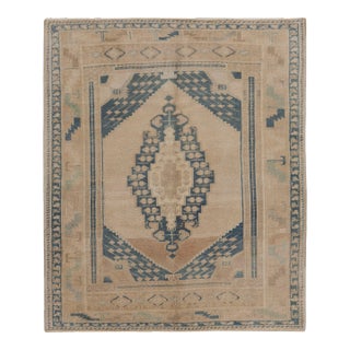 Vintage Turkish Oushak Area Rug 3ft 6in X 4ft 1in For Sale
