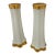 Vintage White and Gold Salt & Pepper Shakers For Sale