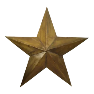 Metal Barn Gold Star