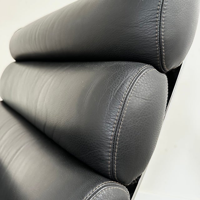 Black Leather Sinus Armchair by Reinhold Adolf for Cor, 2000s For Sale - Image 9 of 14