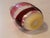 Glass 2003 Caleb Siemon Signed Studio Art Glass Oval Sommerso Vase - Ruby & Cream For Sale - Image 7 of 14