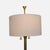 Mid-Century Modern Mid-Century Modern Style Brass Floor Lamp With White Fabric Shade For Sale - Image 3 of 6